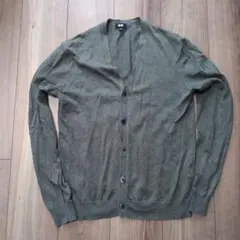 UNIQLO カーディガン オリーブ Mサイズ　リネン