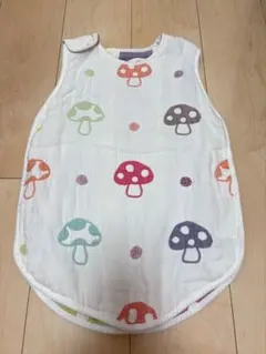 キノコ柄　60cm〜85cm 日本製コットン　ホッペッタ スリーパー 6重ガーゼ