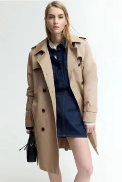 【新品】H&M ニーレングストレンチコート ベージュ　コート