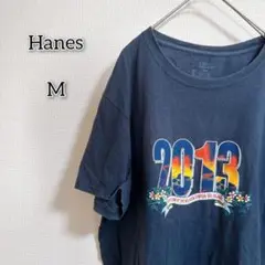 ヘインズ 【M】 トップス Tシャツ カットソー Uネック 半袖 ロゴプリント