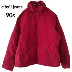 ✨１点物✨【90s】 中綿 ナイロンジャケット 裏ボア テック 赤 S