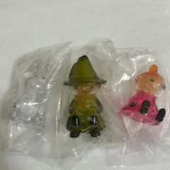 【匿名配送】ムーミンMOOMIN クリアソフビフィギュア　リトルミイ、スナフキン
