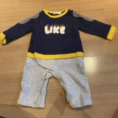 Bebe べべ ベビー ロンパース ネイビー グレー 80cm