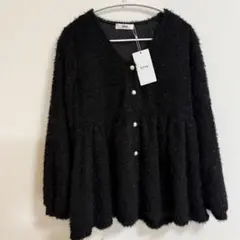 【新品】 fifth Vネックシャギーペプラムトップス