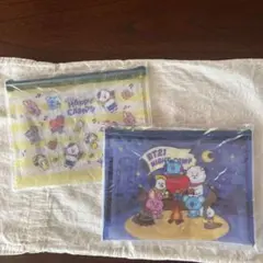 【24H以内発送】BT21クリアポーチ2点&ラバーチャーム&付箋セット