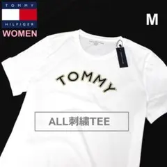 トミーヒルフィガー◇白色 Tシャツ「TOMMY刺繍 TEE」/TT100M