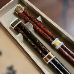 お値下げ！　津軽塗　夫婦箸④ 新品未使用　伝統工芸品のサムネイル