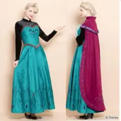【土日限定価格】シークレットハニー　戴冠式エルサ衣ドレスとマントセット シークレットハニー アナと雪の女王 エルサ戴冠式 マントと手袋