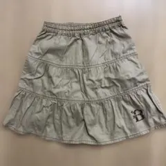 ベージュ フリル付きスカート 100%綿 120cm ブランシェス 茶