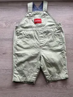 miki HOUSE 緑色オーバーオール Mサイズ