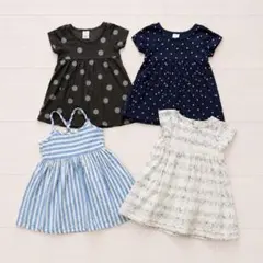 【海外子供服】女の子　ワンピース4点セット 70 前後