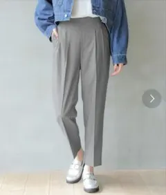 グローバルワーク　ウツクシルエットパンツグレー スラックス レディース