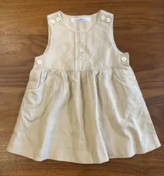 ファミリア　ベージュ ストライプ柄 ワンピース 95cm以下用