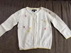 TOMMY HILFIGER 白カーディガン 花・てんとう虫柄 80サイズ