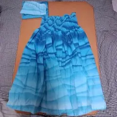 グラデーションブルー パウスカート セット