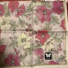 HM 花柄ハンカチ 約50cm x 50cm