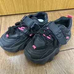 黒 スニーカー キッズ 子供 靴 ピンク 18cm