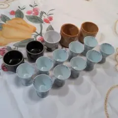 和風陶器 お猪口 15個セット 中古品