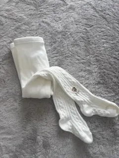 ⭐︎POLO baby ポロ 刺繍タイツ 白タイツ くま ホワイト 75サイズ⭐︎
