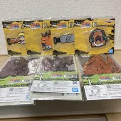 ナルト一番くじ　ラバーアソート4点　ジャガードミニタオル3点　まとめ売り
