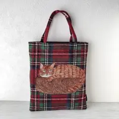 新品　松尾ミユキ　ミニトート　Stripe ねこ　ネコ　猫　キャット　ミニバッグ