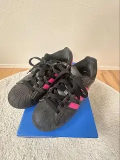 adidas superstar黒×ピンク 24.5cm スニーカー