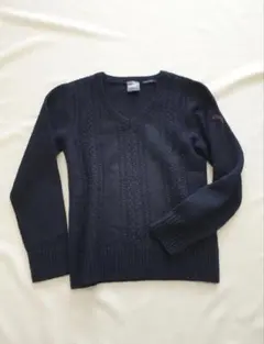 Puma プーマ ゴルフ Vネック ニット セーター M　黒