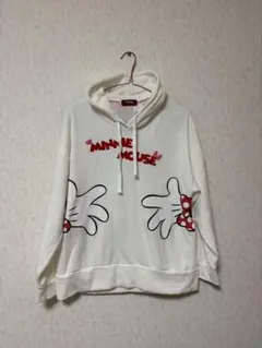 ミニーマウス プリント パーカー Lサイズ