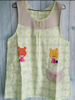 新品★保育士看護師介護士★ルルロロ★ジャッキー★くまのがっこう★花柄春エプロン