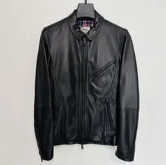 美品　ザダファーオブセントジョージ　黒一色　ダブルライダースジャケット　サイズＭ 2025年最新】The DUFFER of ST.GEORGE メンズ レザージャケット