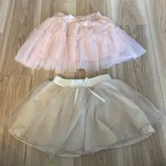 春ペールカラー2色♡チュールスカート　サイズ100