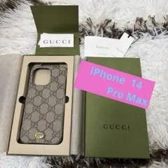 GUCCI iPhone14 Pro Max用ケース GGパターン