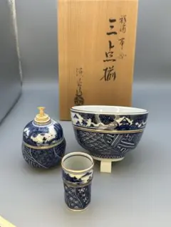 茶道具 黒柿 四方香合 芦鷺 道場宗廣 作 共箱 内金地 螺鈿蒔絵装飾
