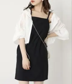 ブラック キャミ　ワンピース ミニワンピース