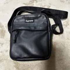 Supreme Leather Shoulder Bag Black