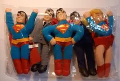 レア】スーパーマン&スーパーガール 布製フィギュア人形2体セット
