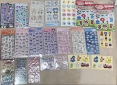 サンリオキャラクターまとめて　ぷくっとシール　DAISO ポケモンシール