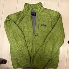 パタゴニア ナノパフプルオーバー ゲッコーグリーン　短丈　00s