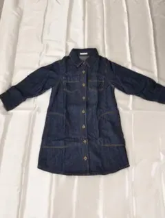 GUデニムシャツワンピ☆ダークネイビー110