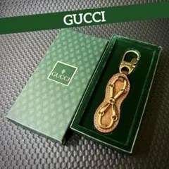 【希少】オールドグッチ☆GUCCI☆キーホルダー☆ホースビット☆レザー☆箱付き