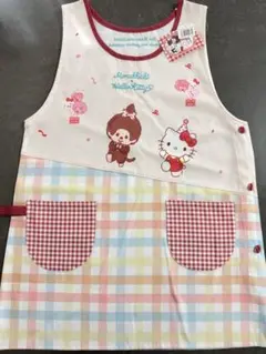 新品　モンチッチ　ハローキティコラボ保育士エプロン