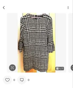 【本日のみお値引き】【底値】ZARAWOMAN 七分袖 チェック柄ワンピース L