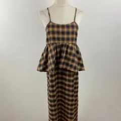 美品 chocol raffine robe チェックペプラムキャミワンピースのサムネイル