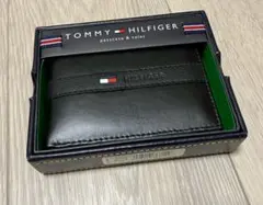 TOMMY HILFIGER ブラック 二つ折りカードケース