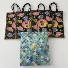 ANNA SUI ショップ袋　5枚　ミニ袋1枚