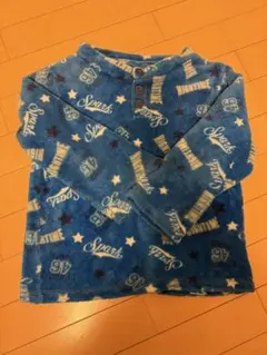 フリース パジャマ 120〜130cm 青 星柄