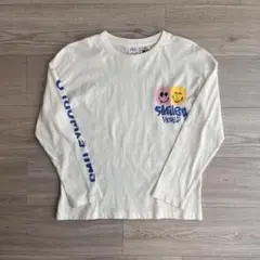 【ZARA kids】SMILEY WORLD Tシャツ 白色ロンT