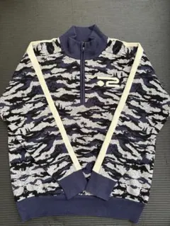 【ロサーセン】迷彩柄 ゴルフウェア ハーフジップセーター
