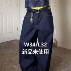 【新品未使用】GAP スーパーバギーデニム 34W32L ダークリンス