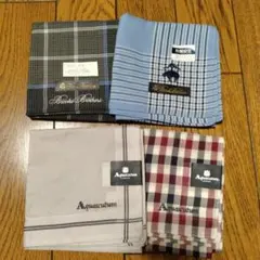 Brooks Brothers & Aquascutum ハンカチセット